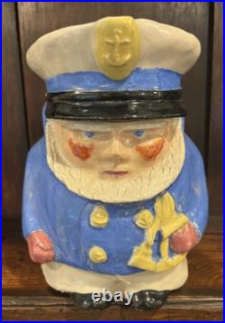 Rare Toby Character Jug One Of A Kind Yankee Skipper 1949 Carleton Handmade 6