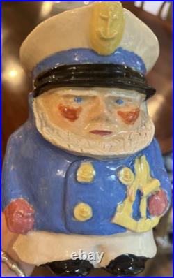 Rare Toby Character Jug One Of A Kind Yankee Skipper 1949 Carleton Handmade 6
