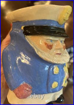 Rare Toby Character Jug One Of A Kind Yankee Skipper 1949 Carleton Handmade 6