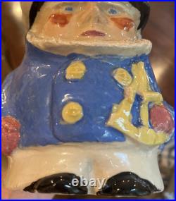 Rare Toby Character Jug One Of A Kind Yankee Skipper 1949 Carleton Handmade 6