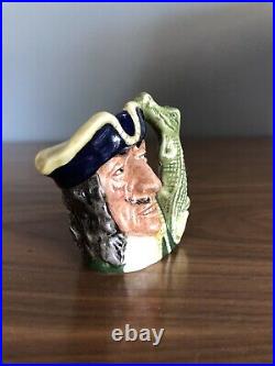 Rare Vintage Miniature Royal Doulton Character Toby Jug Captain Hook D6605