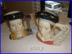 Rare Vintage Royal Doulton King Henry VIII And His Six Wives Character Toby Jugs