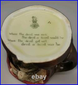 Rare Vintage Royal Doulton Mephistopheles Devil 2-Faces D5758 With Verse