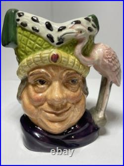 Rare Vtg Royal Doulton Character Mug Small Ugly Dutchess withPink Flamingo D6603