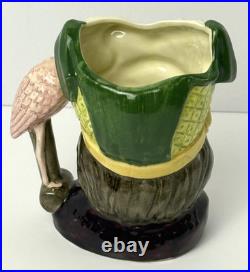 Rare Vtg Royal Doulton Character Mug Small Ugly Dutchess withPink Flamingo D6603