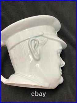 Rare c1941 Winston Churchill Character Jug, 6 White Porcelain Minton England