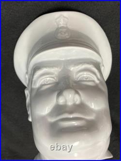 Rare c1941 Winston Churchill Character Jug, 6 White Porcelain Minton England