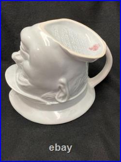 Rare c1941 Winston Churchill Character Jug, 6 White Porcelain Minton England