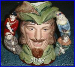 Robin Hood DOUBLE HANDLE Character Toby Jug D6998 by Royal Doulton VERY RARE