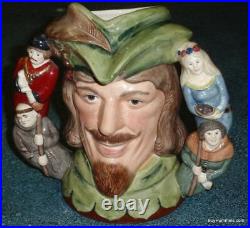 Robin Hood DOUBLE HANDLE Character Toby Jug D6998 by Royal Doulton VERY RARE