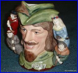 Robin Hood DOUBLE HANDLE Character Toby Jug D6998 by Royal Doulton VERY RARE