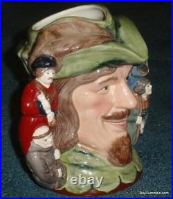 Robin Hood DOUBLE HANDLE Character Toby Jug D6998 by Royal Doulton VERY RARE