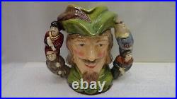 Robin Hood ROYAL DOULTON D6998 Character Jug 891/1500 Double Handle Large COA