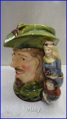 Robin Hood ROYAL DOULTON D6998 Character Jug 891/1500 Double Handle Large COA