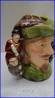 Robin Hood ROYAL DOULTON D6998 Character Jug 891/1500 Double Handle Large COA