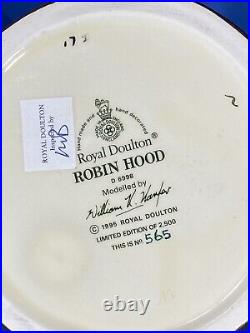 Robin Hood ROYAL DOULTON D6998 Character Jug LIMITED EDITION 7 H #565/2500 made