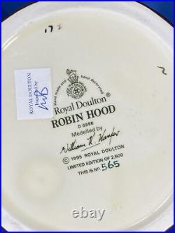 Robin Hood ROYAL DOULTON D6998 Character Jug LIMITED EDITION 7 H #565/2500 made Robin Hood ROYAL DOULTON D6998 Character Jug LIMITED EDITION 7 H #565/2500 made