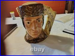 Royal Daulton Character Jug Large D6729 The Battle of the Alamo Davey Crockett/