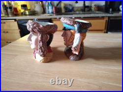 Royal Daulton Character Jugs Meriwether Lewis D7235 & William Clark D7234