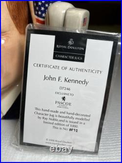 Royal Daulton John F Kennedy Toby Mug #0072 Pascoe Co. Ray Noble Design MIB