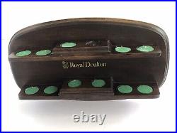 Royal Doulton 12 Miniature Charles Dickens Hand Painted Jugs Display Stand Vtg