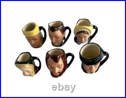 Royal Doulton 12 Miniature Tiny Charles Dickens Hand Painted Jugs
