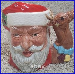 Royal Doulton 1982 Santa Claus with Reindeer Handle Toby Jug D6675