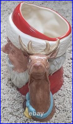 Royal Doulton 1982 Santa Claus with Reindeer Handle Toby Jug D6675