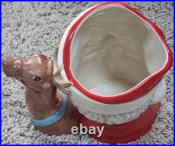 Royal Doulton 1982 Santa Claus with Reindeer Handle Toby Jug D6675