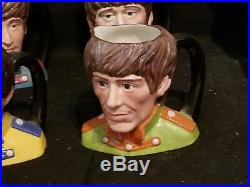 Royal Doulton 1982 The Beatles Four Toby Character Jug Mug Set