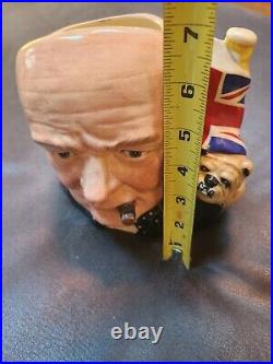 Royal Doulton #9 Winston Churchill D6907 Character Jug Of The Year 1992 Bulldog