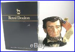 Royal Doulton Abraham Lincoln Large 7 In. Toby Character Jug, Mint, England