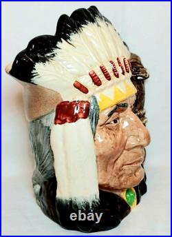 Royal Doulton American Indian Home Office Collectible Decor Large Character Jug