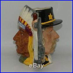 Royal Doulton Antagonists 2 sided character jug Gen Custer Sitting Bull D6712