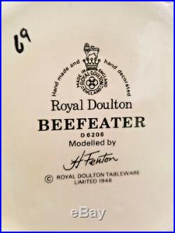 Royal Doulton Beefeater Large Character Jug D6206