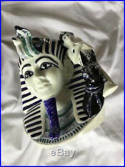 Royal Doulton Blue Flambe Pharaoh Character Jug D7028. Perfect Condition