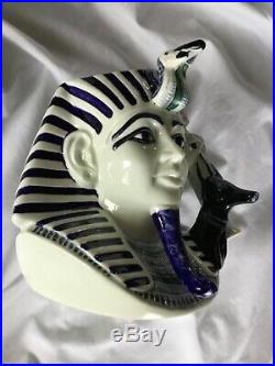 Royal Doulton Blue Flambe Pharaoh Character Jug D7028. Perfect Condition