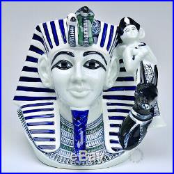 Royal Doulton Blue Flambe The Pharaoh Large Character Jug