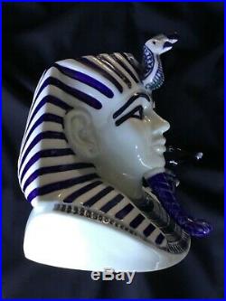 Royal Doulton Blue Flambe The Pharaoh Large Character Jug. Perfect Condition