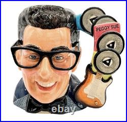 Royal Doulton Buddy Holly With Glasses, Cert Of Authenticity Large