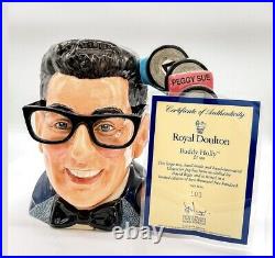 Royal Doulton Buddy Holly With Glasses, Cert Of Authenticity Large