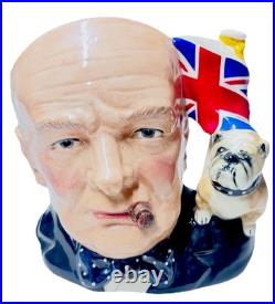 Royal Doulton Bulldog Winston Churchill D6907 Character Jug Of The Year