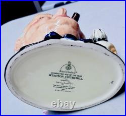 Royal Doulton Bulldog Winston Churchill D6907 Character Jug Of The Year