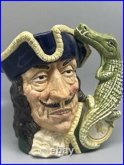 Royal Doulton CAPTAIN HOOK Large D6597 style one Character Jug Mug Pitcher