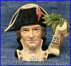 Royal Doulton Captain Bligh D6967 Character Toby Jug Large 7.25 Mint