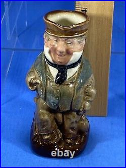 Royal Doulton Captain Cuttle Toby Jug D6266 Seated small 4.25 withspout