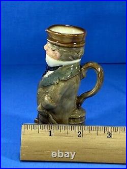 Royal Doulton Captain Cuttle Toby Jug D6266 Seated small 4.25 withspout