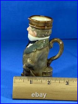 Royal Doulton Captain Cuttle Toby Jug D6266 Seated small 4.25 withspout