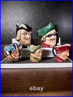 Royal Doulton Character And Toby Jugs Set Vintage Collectors? SET OF 5