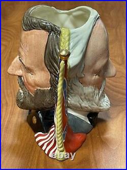 Royal Doulton Character Jug (CJL) Ulysses S. Grant / Robert E. Lee D6698 #'d